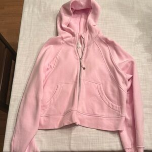 zip up baby pink scuba